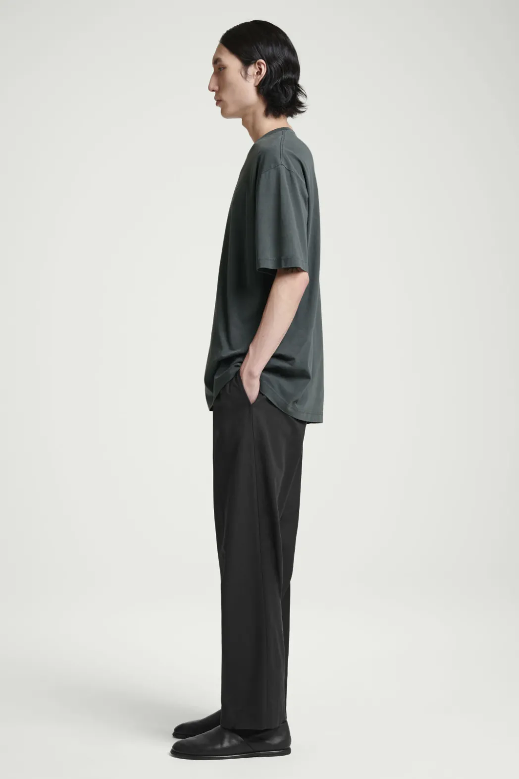 Best COS OVERSIZED COTTON T-SHIRT BLACK