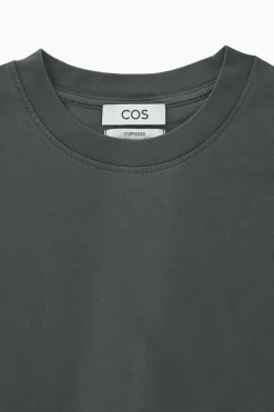 Best COS OVERSIZED COTTON T-SHIRT BLACK