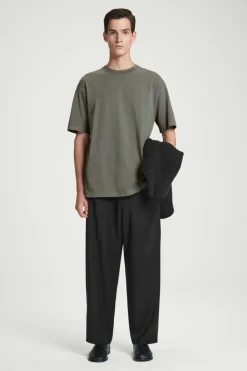 COS OVERSIZED COTTON T-SHIRT DARK GREEN