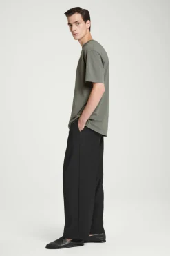 COS OVERSIZED COTTON T-SHIRT DARK GREEN