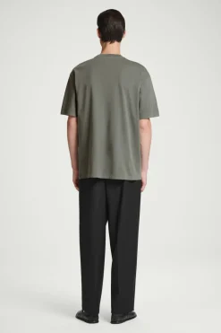 COS OVERSIZED COTTON T-SHIRT DARK GREEN