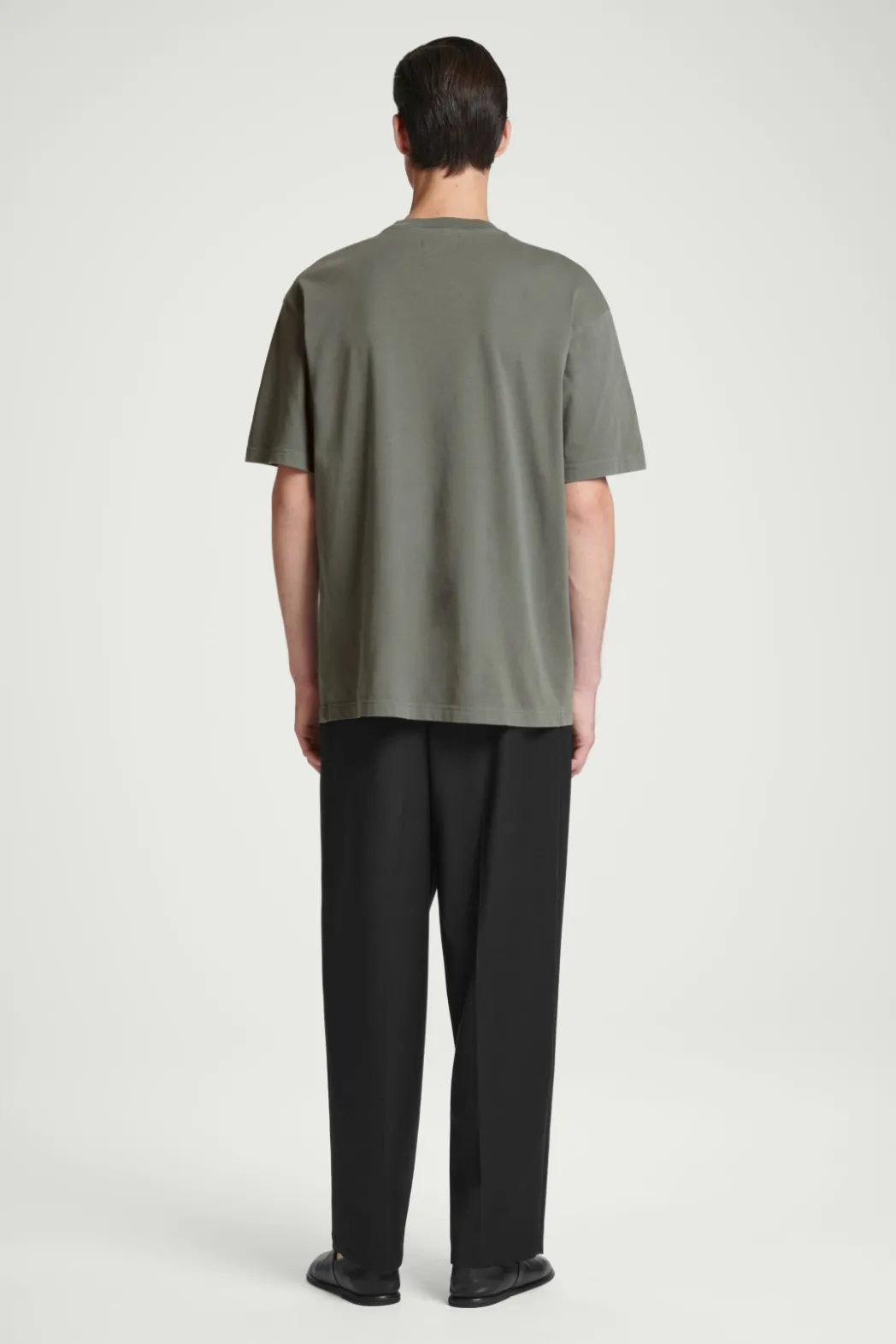 COS OVERSIZED COTTON T-SHIRT DARK GREEN