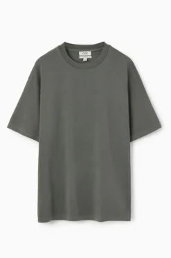 COS OVERSIZED COTTON T-SHIRT DARK GREEN