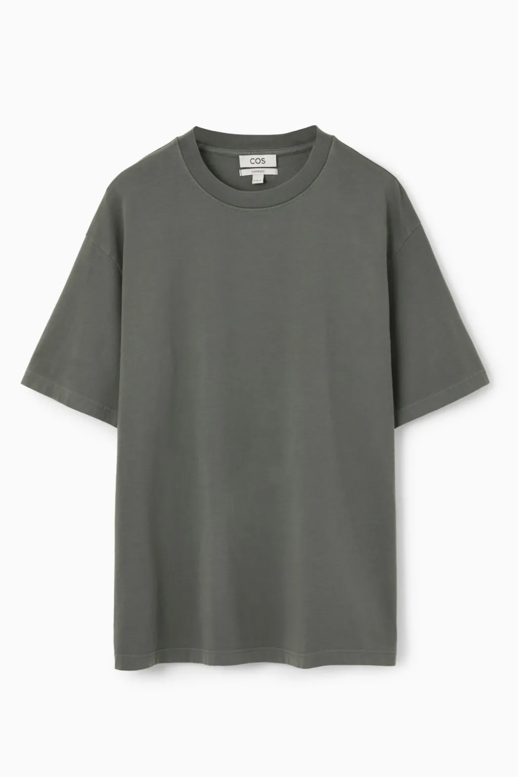 COS OVERSIZED COTTON T-SHIRT DARK GREEN