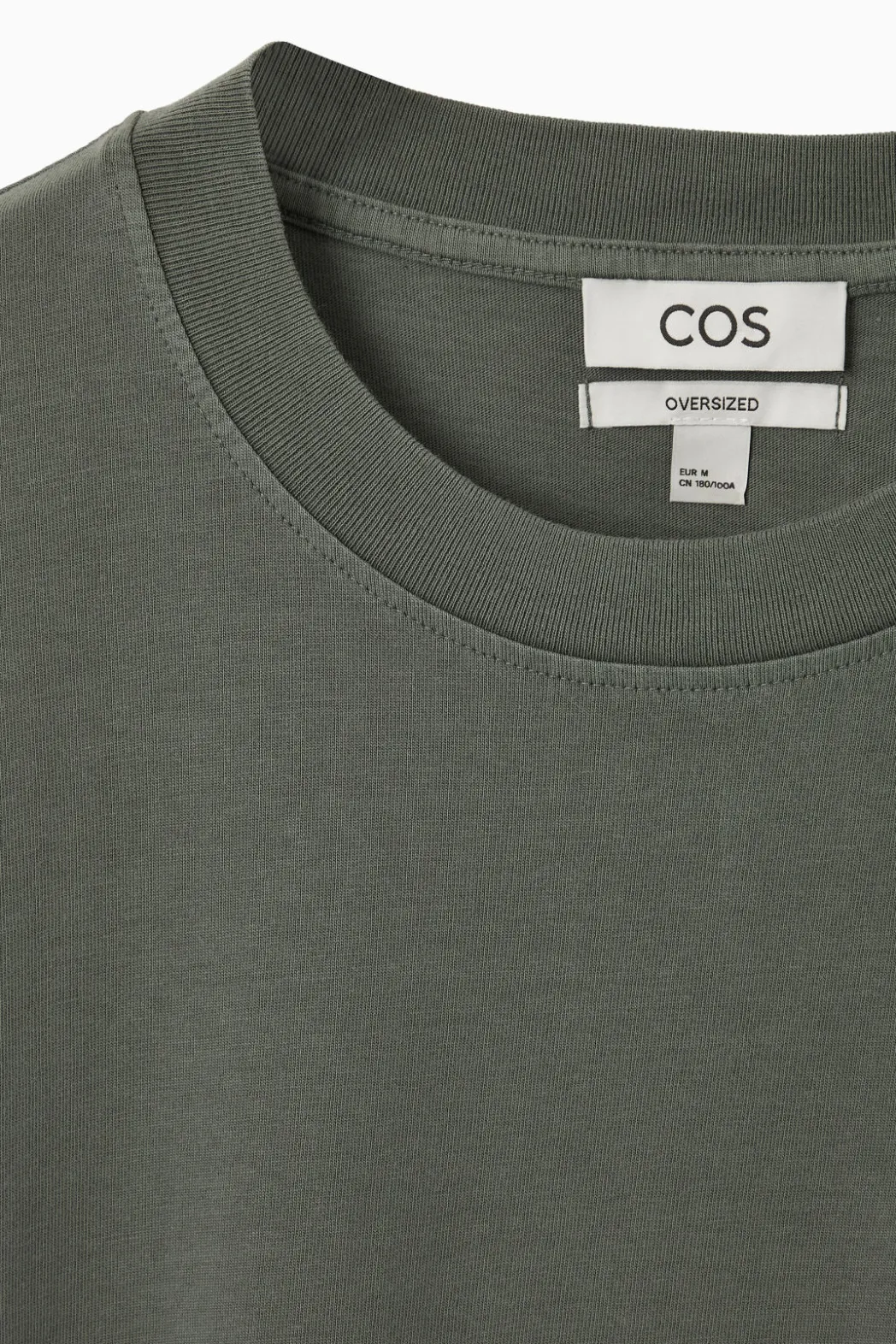 COS OVERSIZED COTTON T-SHIRT DARK GREEN