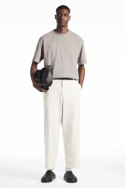 New COS OVERSIZED COTTON T-SHIRT STONE
