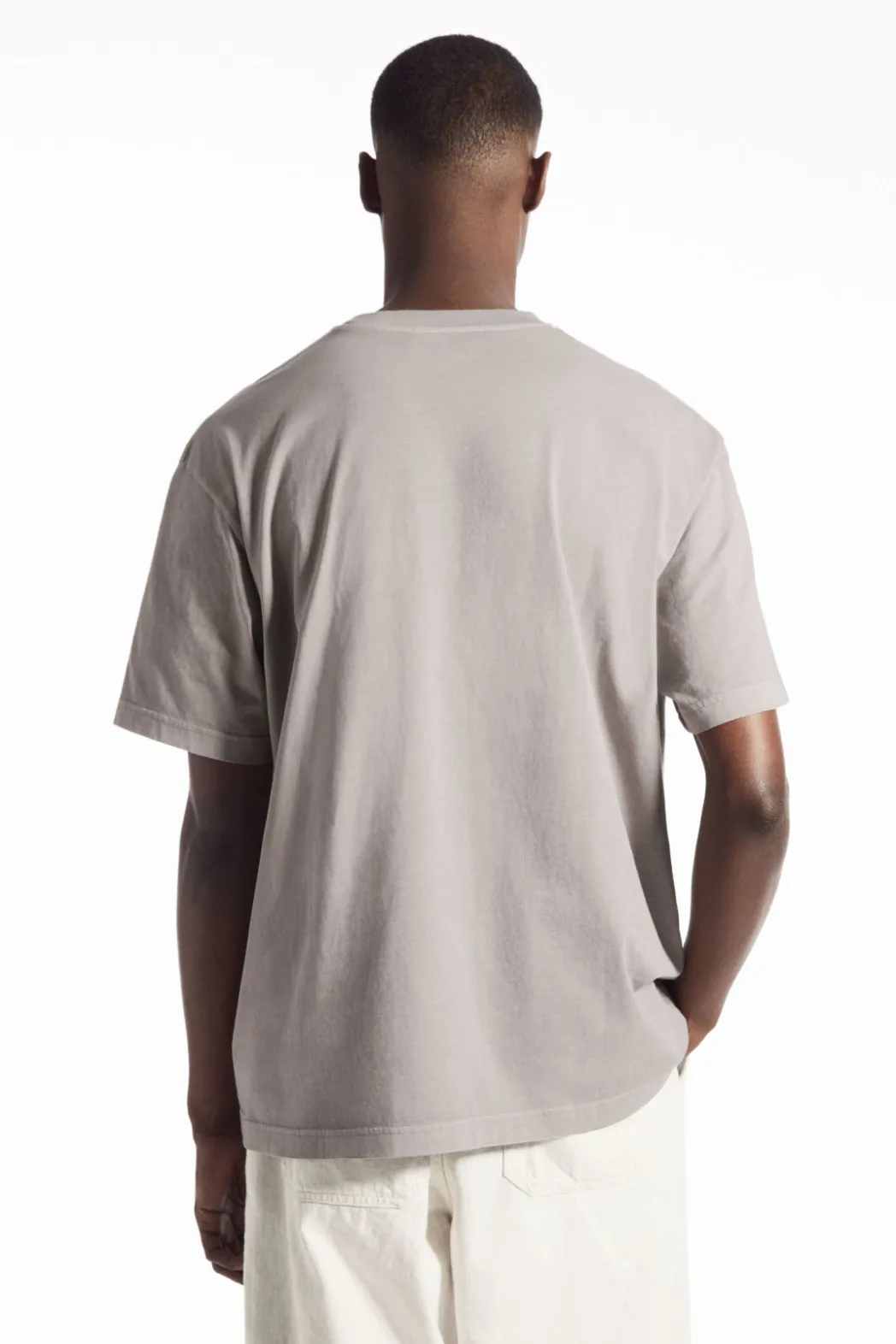 New COS OVERSIZED COTTON T-SHIRT STONE