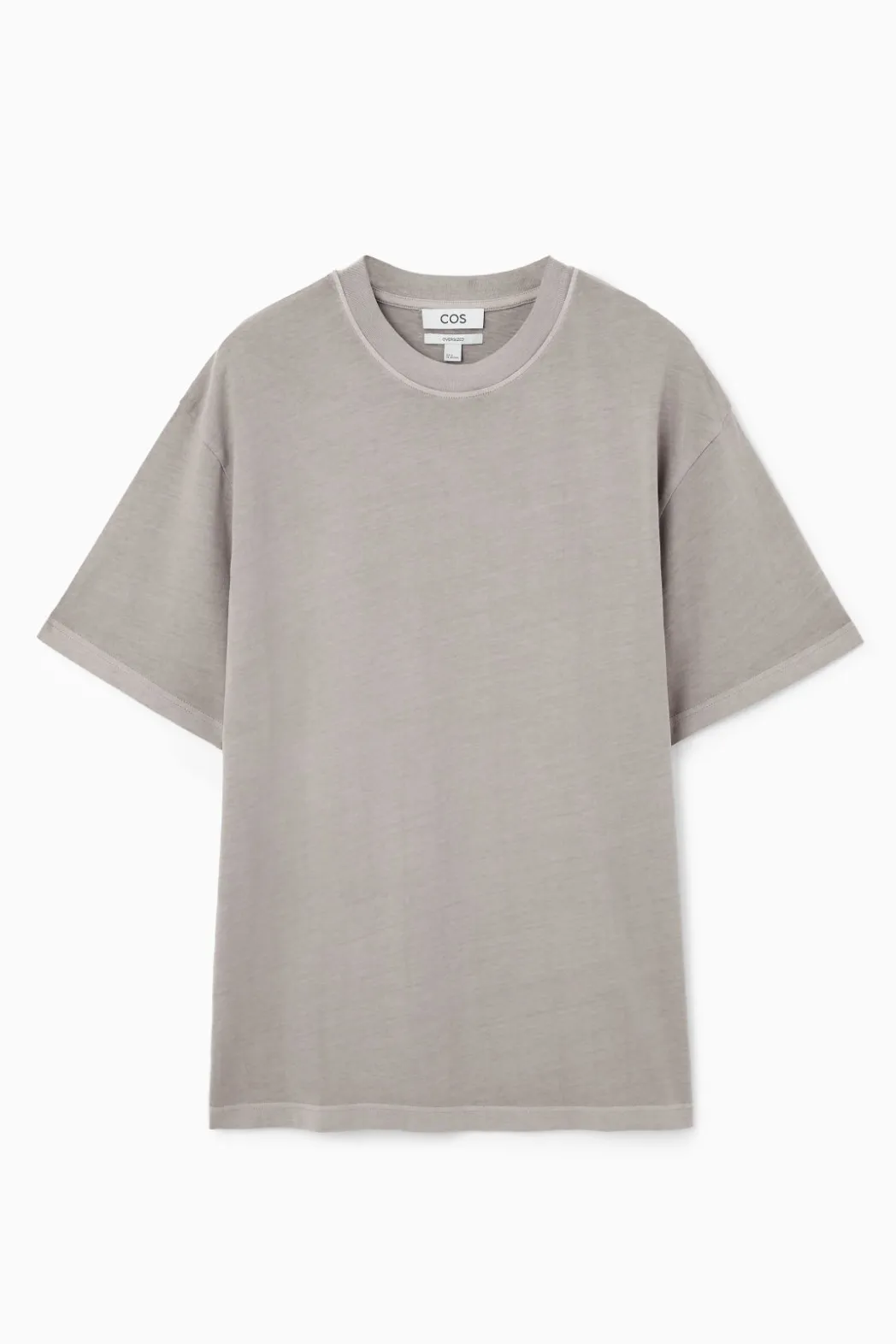 New COS OVERSIZED COTTON T-SHIRT STONE