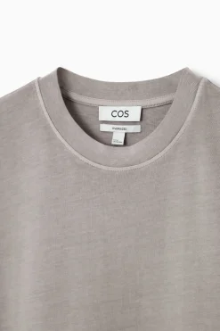 New COS OVERSIZED COTTON T-SHIRT STONE