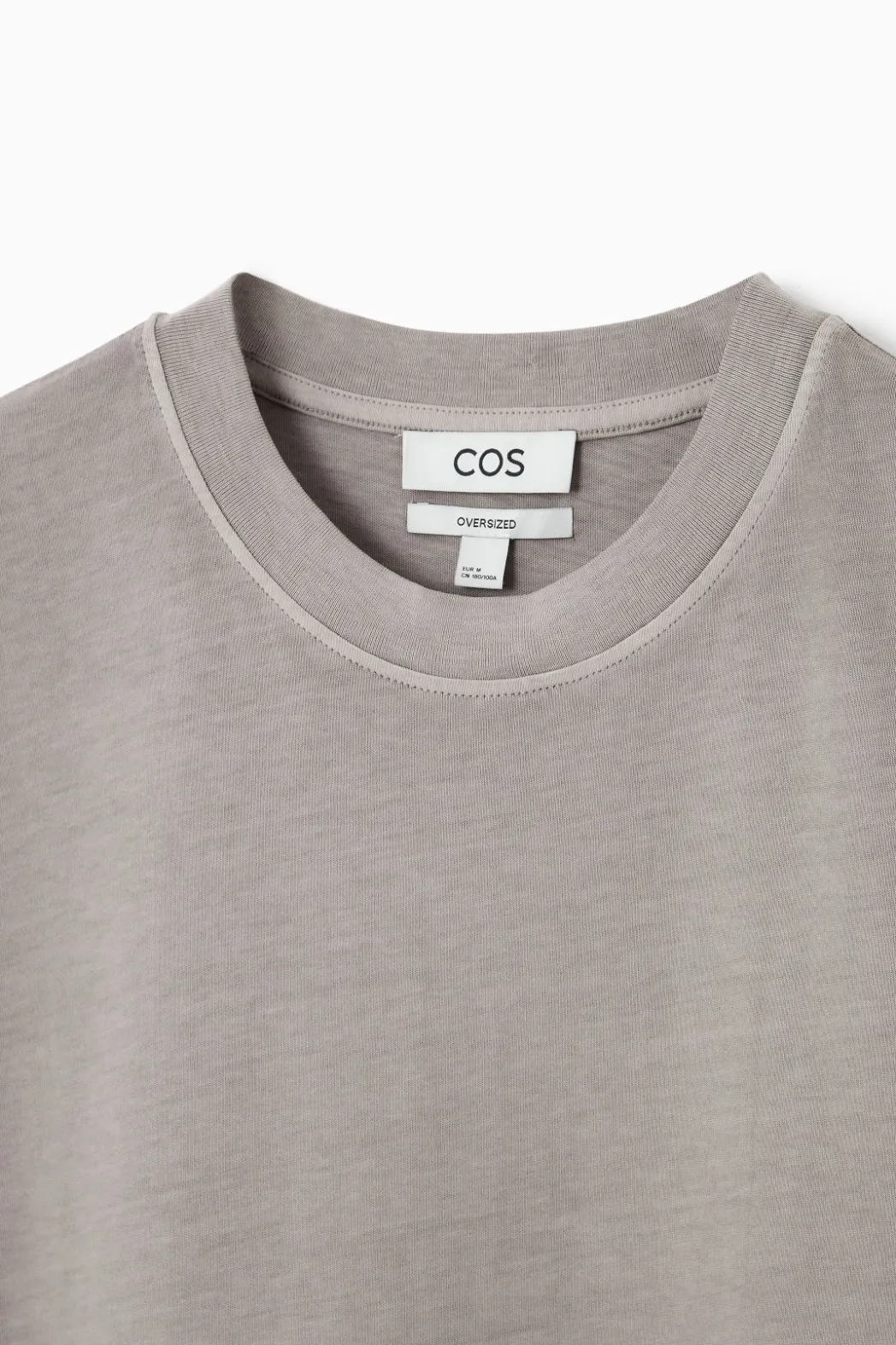 New COS OVERSIZED COTTON T-SHIRT STONE