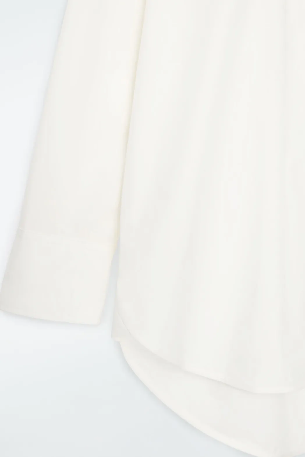 Outlet COS OVERSIZED CURVED-HEM SHIRT WHITE