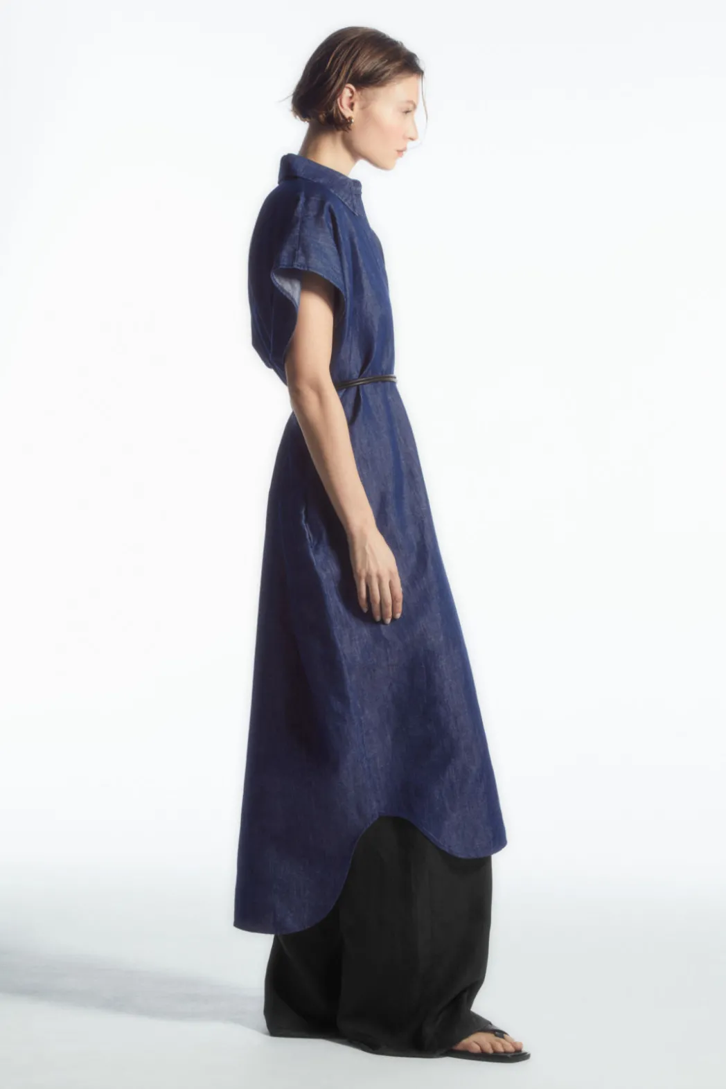 Outlet COS OVERSIZED DENIM MIDI SHIRT DRESS INDIGO