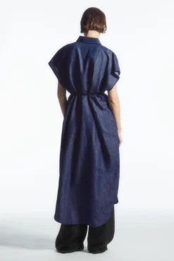 Outlet COS OVERSIZED DENIM MIDI SHIRT DRESS INDIGO