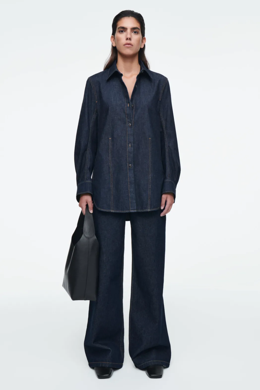 Sale COS OVERSIZED DENIM SHIRT INDIGO