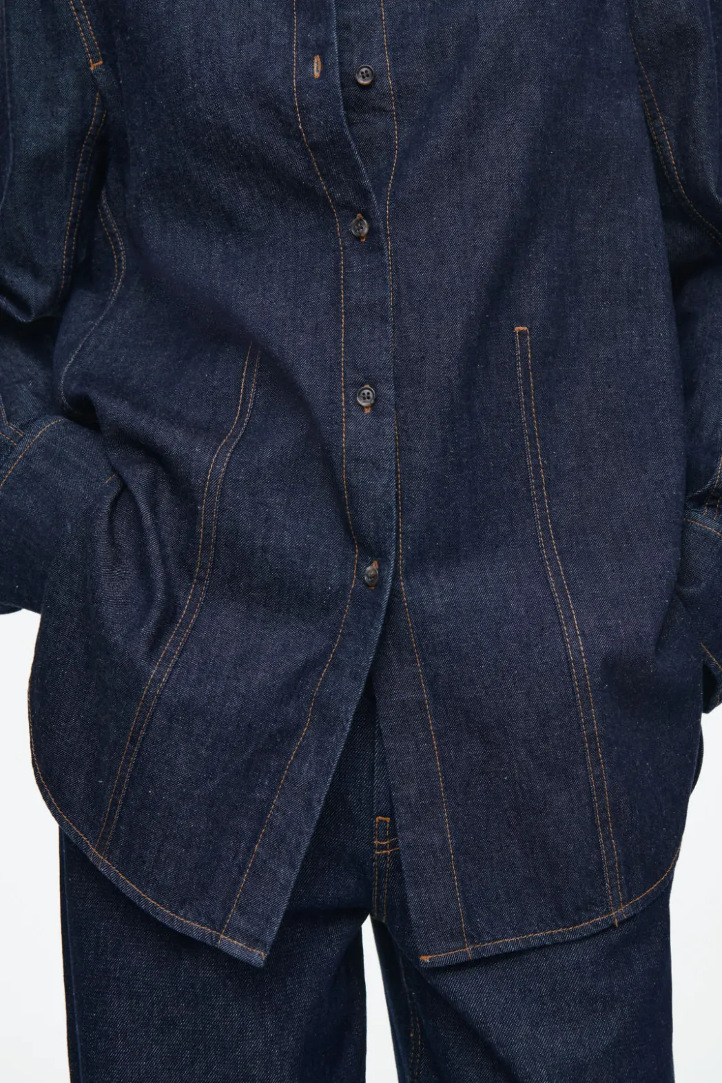 Sale COS OVERSIZED DENIM SHIRT INDIGO