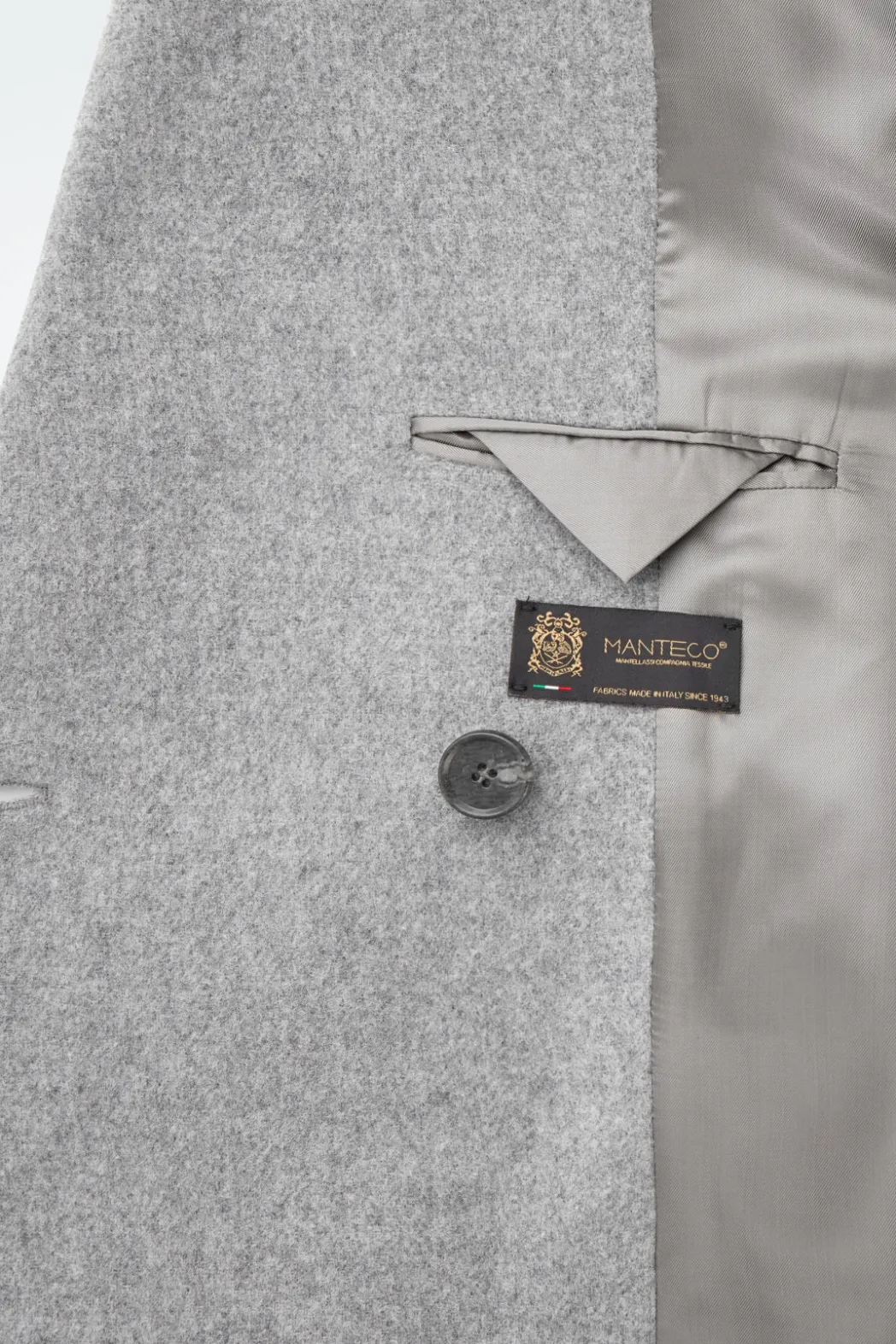 New COS OVERSIZED DOUBLE-BREASTED WOOL COAT GRAY