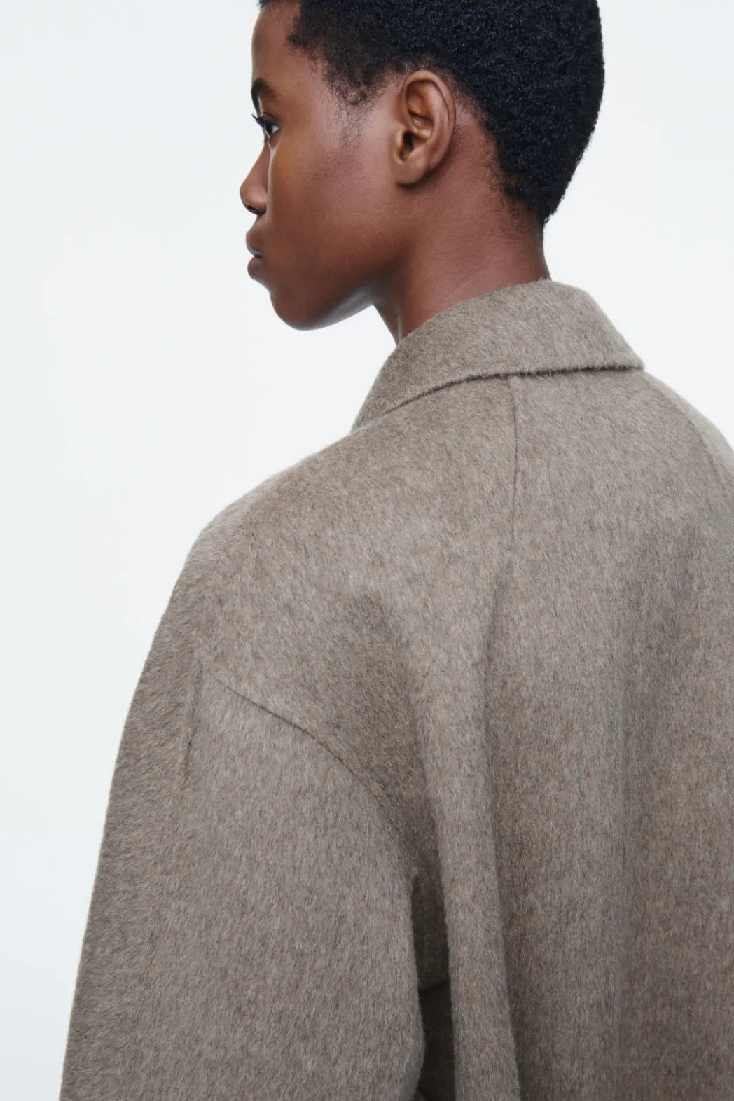 Hot COS OVERSIZED DOUBLE-BREASTED WOOL COAT DARK BEIGE