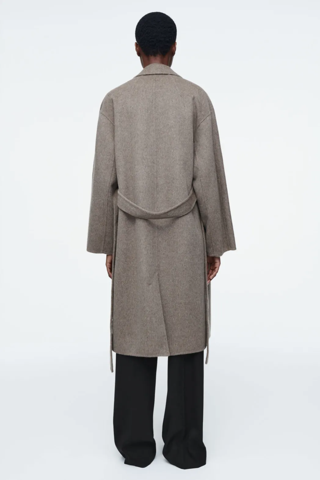 Hot COS OVERSIZED DOUBLE-BREASTED WOOL COAT DARK BEIGE