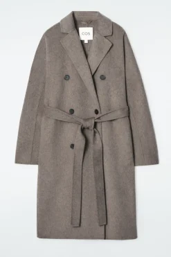 Hot COS OVERSIZED DOUBLE-BREASTED WOOL COAT DARK BEIGE
