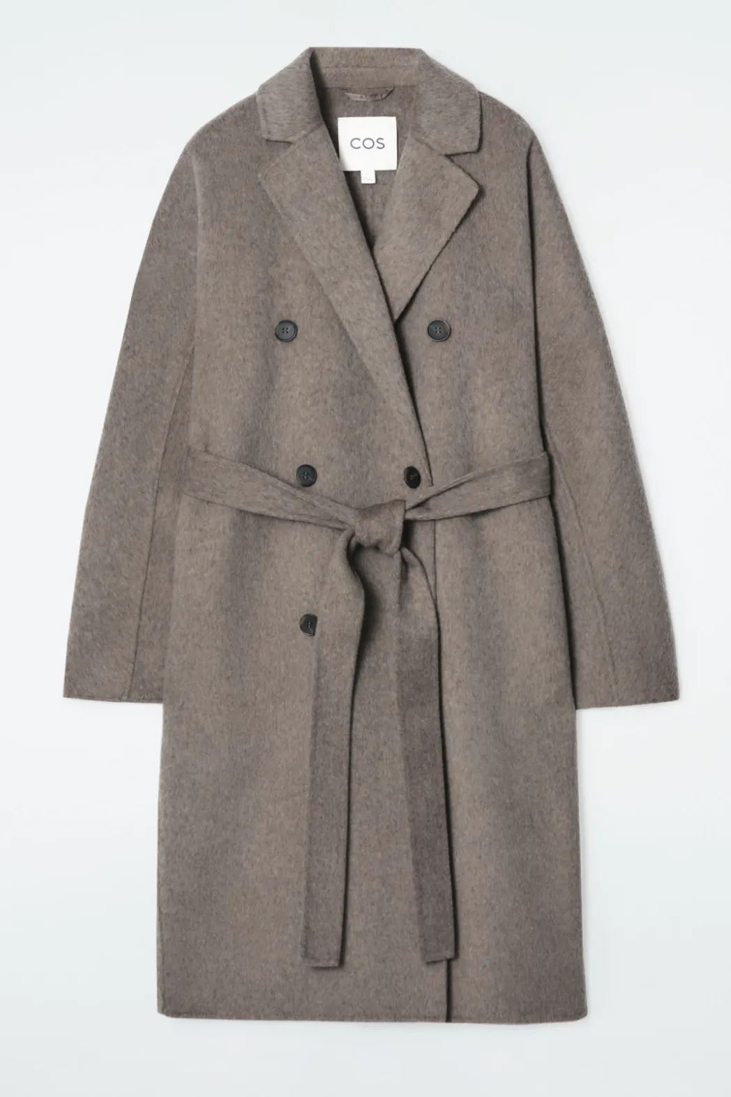 Hot COS OVERSIZED DOUBLE-BREASTED WOOL COAT DARK BEIGE