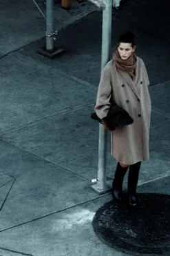 Hot COS OVERSIZED DOUBLE-BREASTED WOOL COAT DARK BEIGE