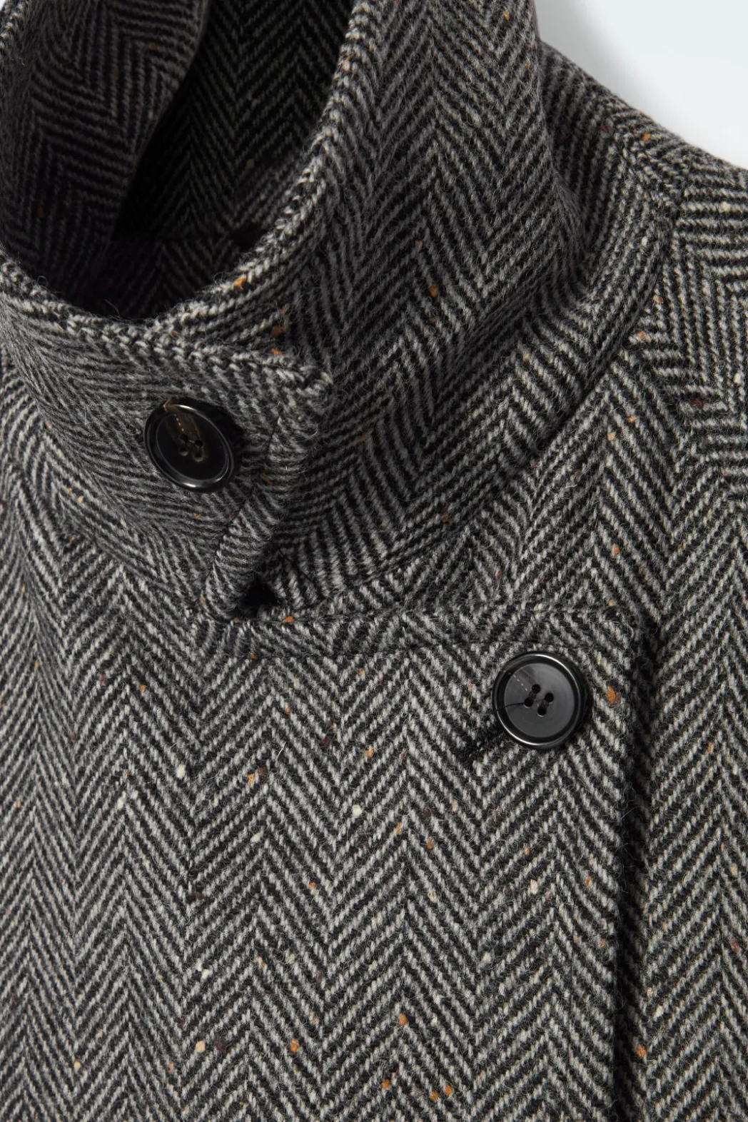 Outlet COS OVERSIZED DOUBLE-BREASTED WOOL PEA COAT GRAY