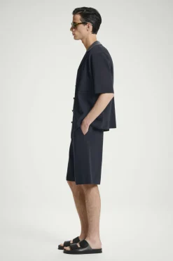 Clearance COS OVERSIZED DOUBLE-FACED KNITTED BERMUDA SHORTS NAVY