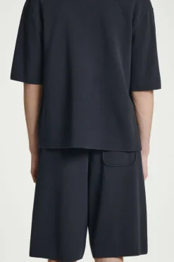Clearance COS OVERSIZED DOUBLE-FACED KNITTED BERMUDA SHORTS NAVY