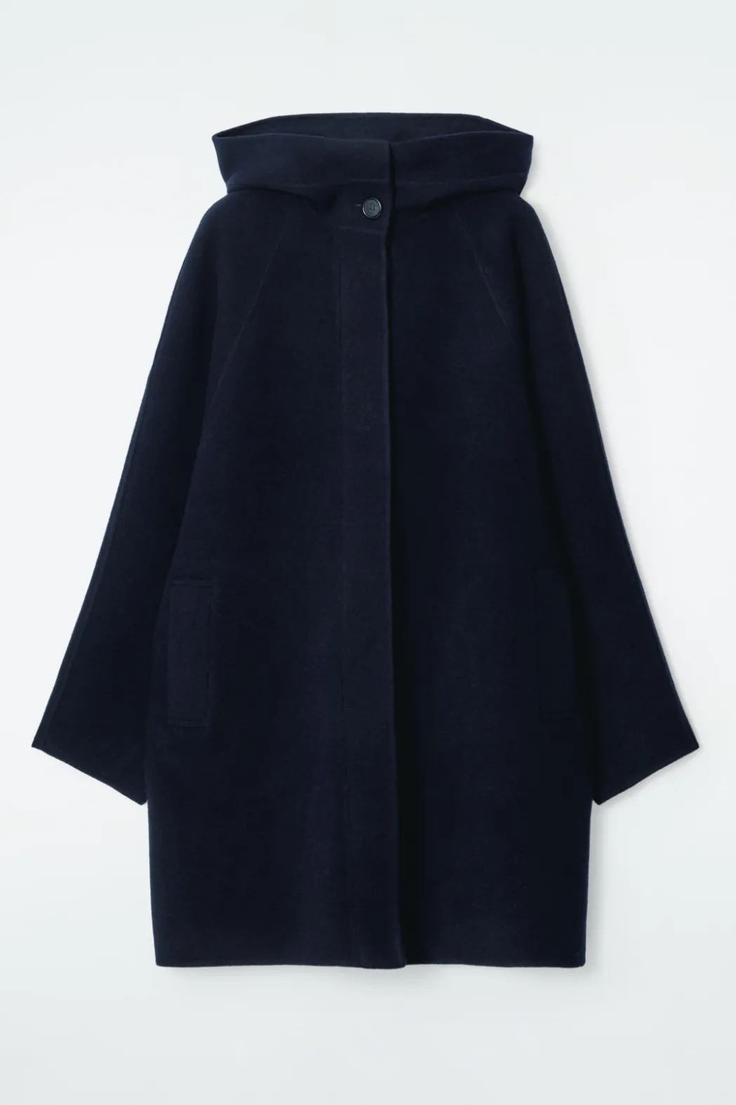 New COS OVERSIZED DOUBLE-FACED WOOL COAT NAVY