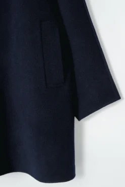 New COS OVERSIZED DOUBLE-FACED WOOL COAT NAVY