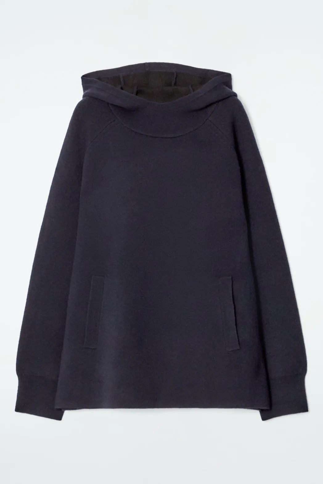 Hot COS OVERSIZED DOUBLE-FACED WOOL HOODIE NAVY