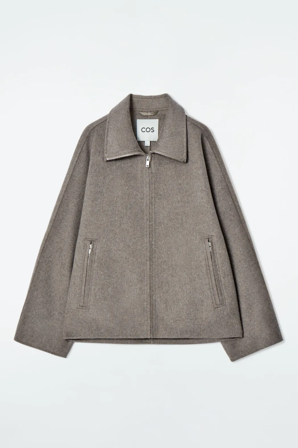 Discount COS OVERSIZED DOUBLE-FACED WOOL JACKET MOLE