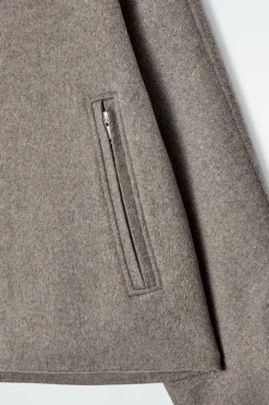 Discount COS OVERSIZED DOUBLE-FACED WOOL JACKET MOLE