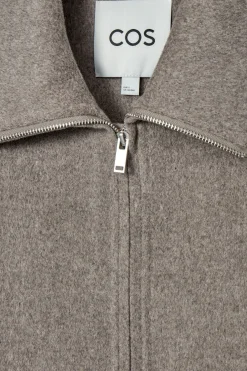 Discount COS OVERSIZED DOUBLE-FACED WOOL JACKET MOLE