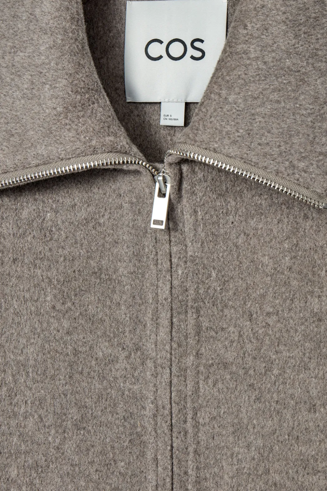 Discount COS OVERSIZED DOUBLE-FACED WOOL JACKET MOLE