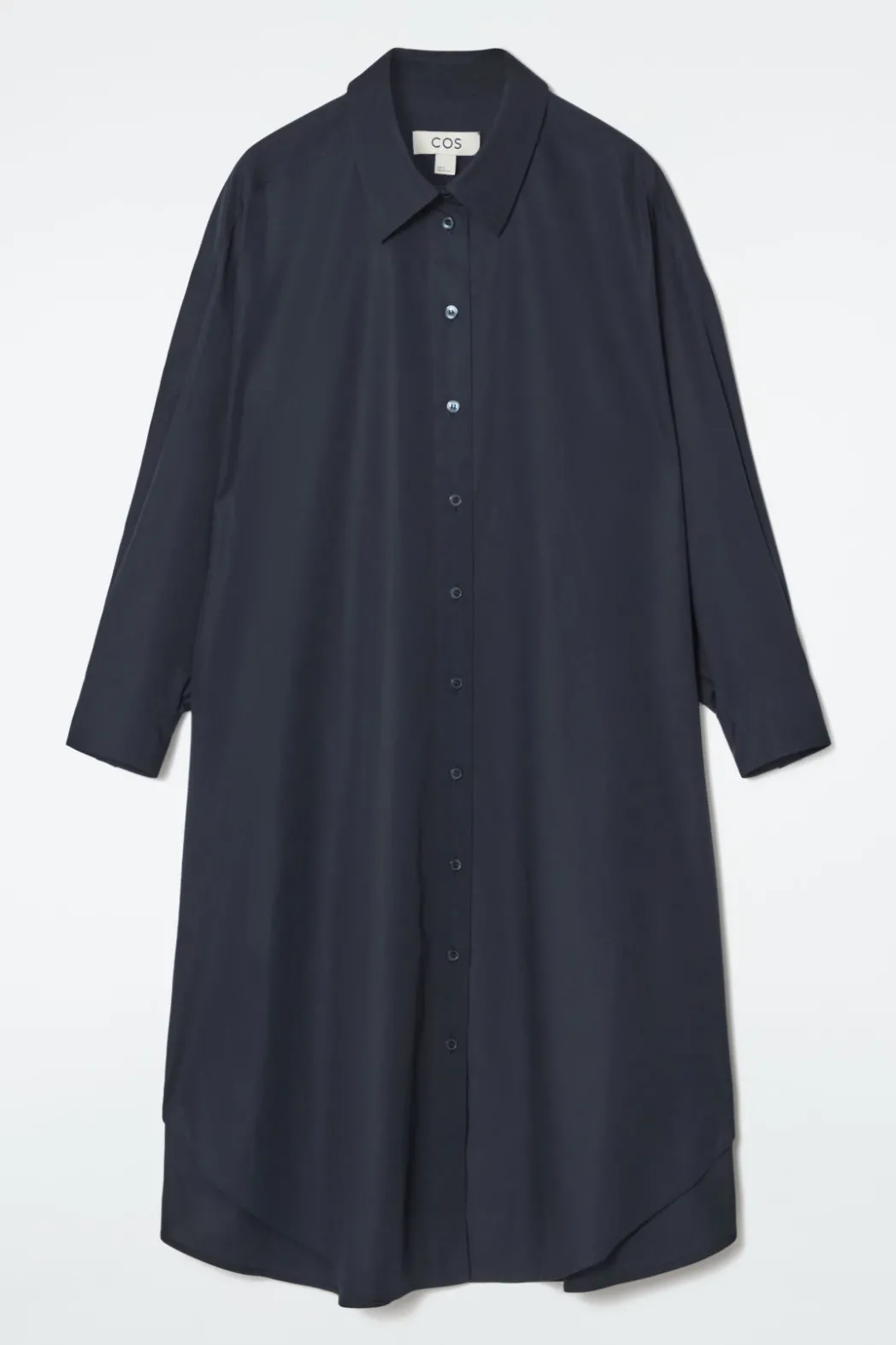 Outlet COS OVERSIZED DRAPED SHIRT DRESS NAVY