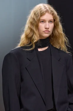 Discount COS OVERSIZED EXAGGERATED-SHOULDER BLAZER BLACK