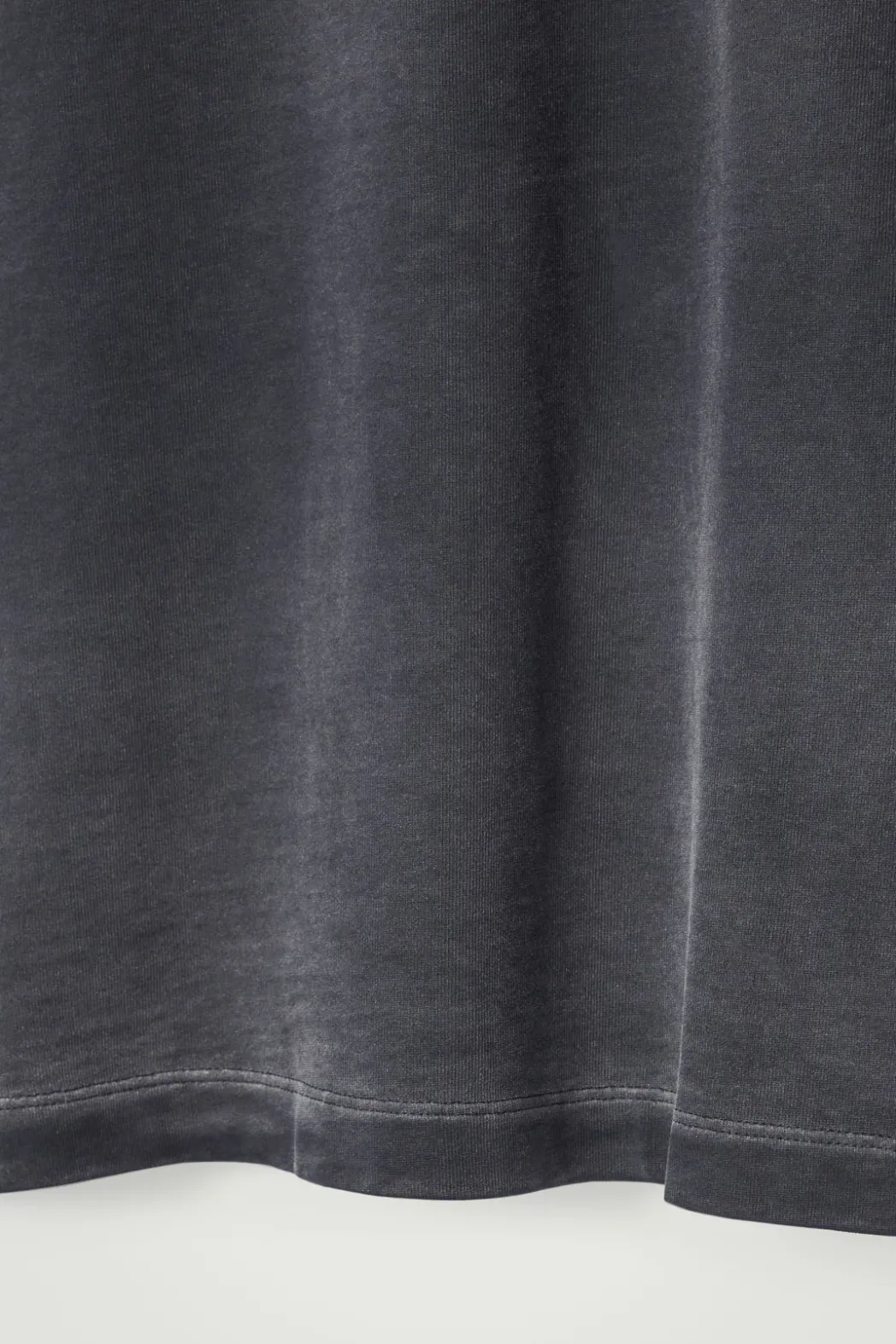 Online COS OVERSIZED FADED MOCK-NECK COTTON T-SHIRT BLACK