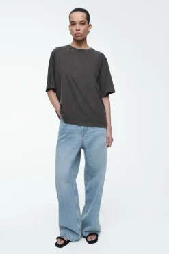 COS OVERSIZED FADED T-SHIRT BLACK