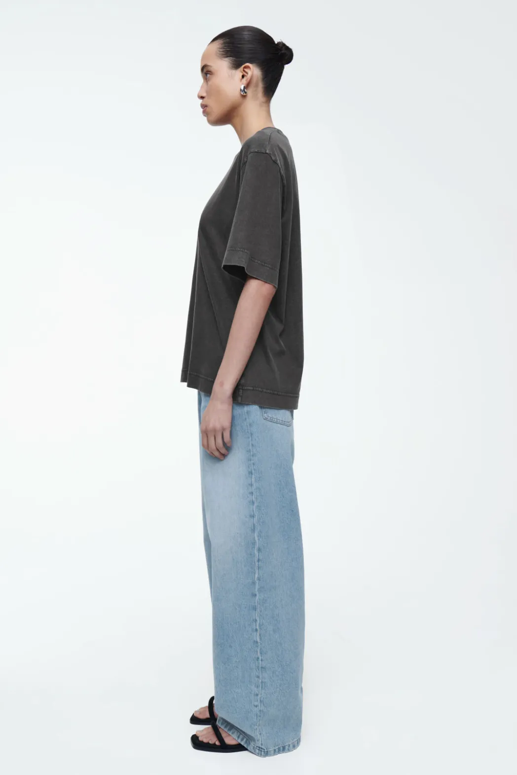 COS OVERSIZED FADED T-SHIRT BLACK