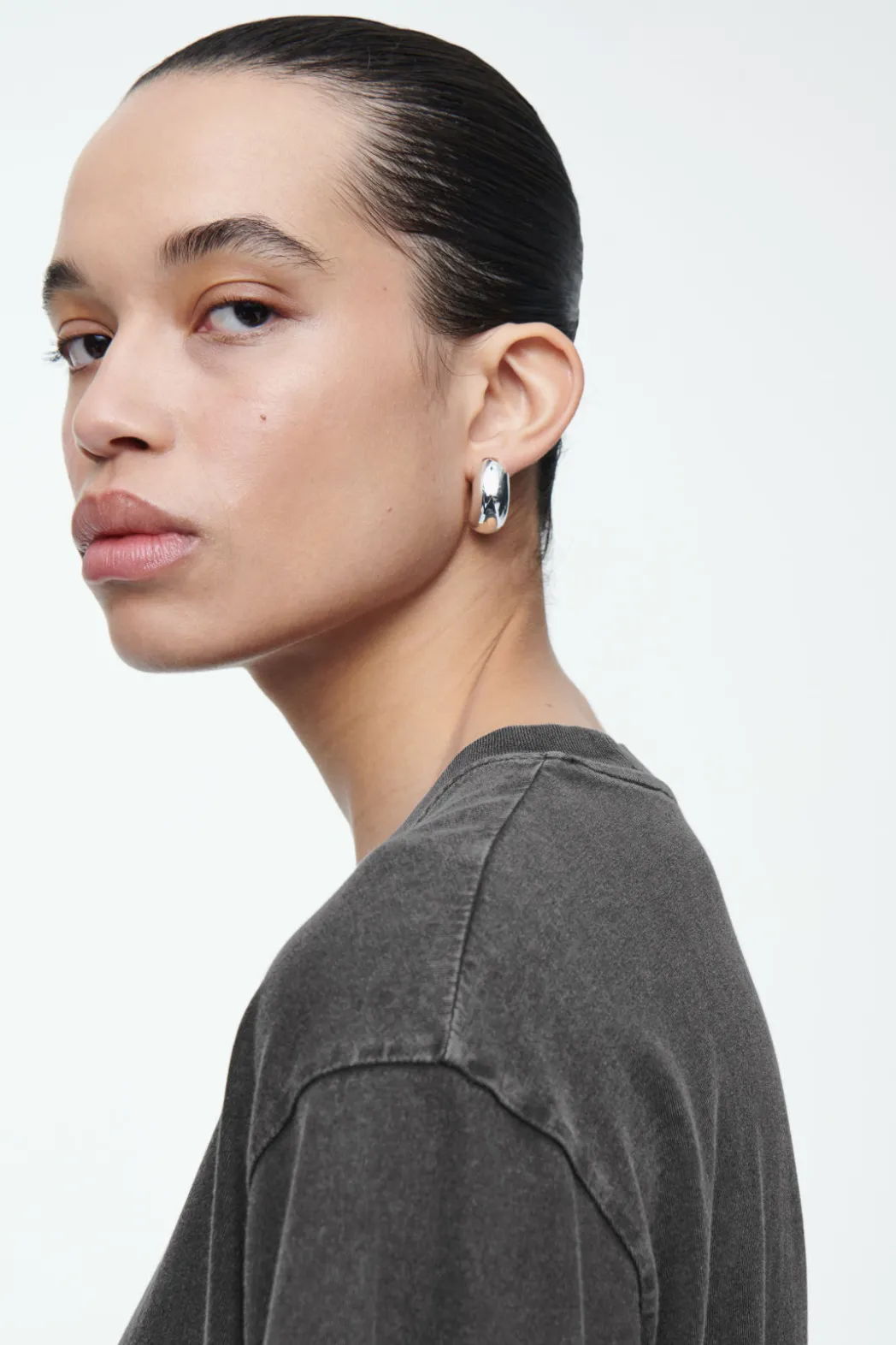 COS OVERSIZED FADED T-SHIRT BLACK