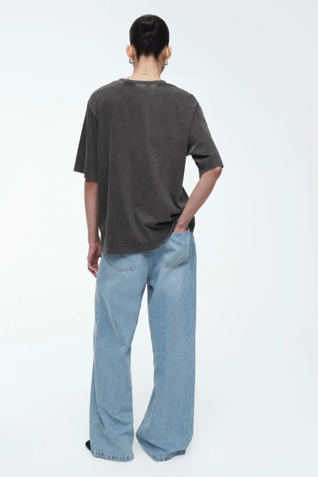 COS OVERSIZED FADED T-SHIRT BLACK