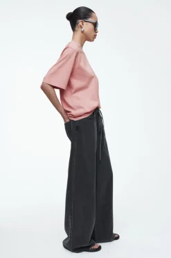 Discount COS OVERSIZED FADED T-SHIRT DUSTY PINK