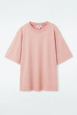 Discount COS OVERSIZED FADED T-SHIRT DUSTY PINK