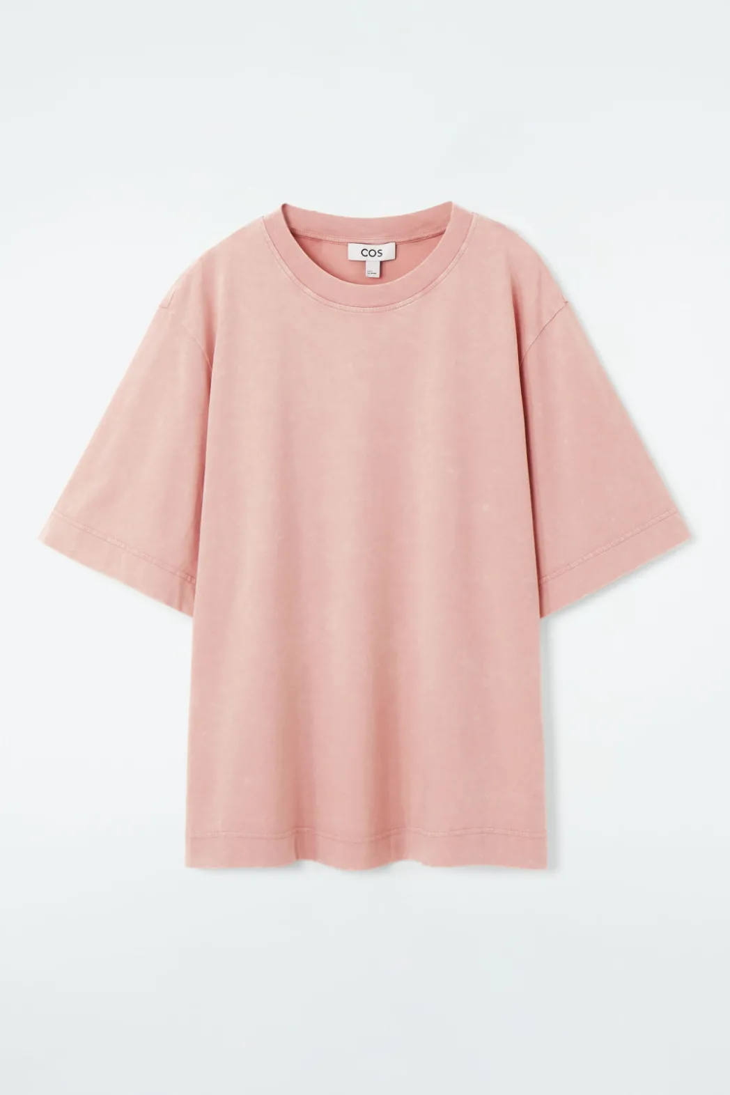 Discount COS OVERSIZED FADED T-SHIRT DUSTY PINK