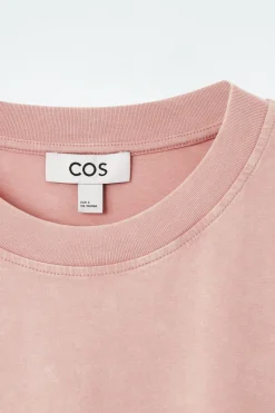 Discount COS OVERSIZED FADED T-SHIRT DUSTY PINK