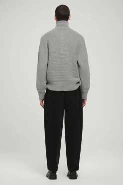 Discount COS OVERSIZED FUNNEL-NECK ALPACA JUMPER GRAY