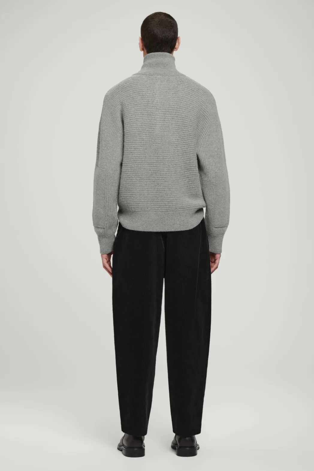 Discount COS OVERSIZED FUNNEL-NECK ALPACA JUMPER GRAY