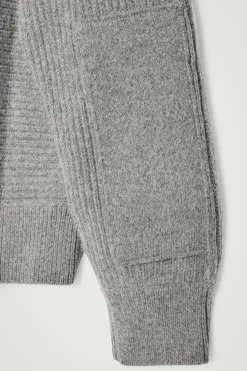 Discount COS OVERSIZED FUNNEL-NECK ALPACA JUMPER GRAY