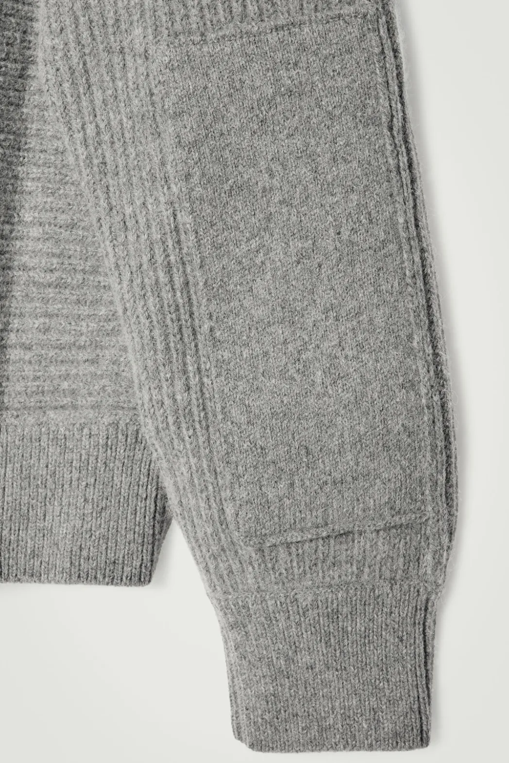 Discount COS OVERSIZED FUNNEL-NECK ALPACA JUMPER GRAY